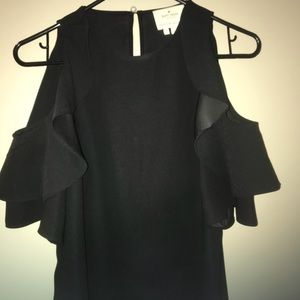 kate spade black cold shoulder dress